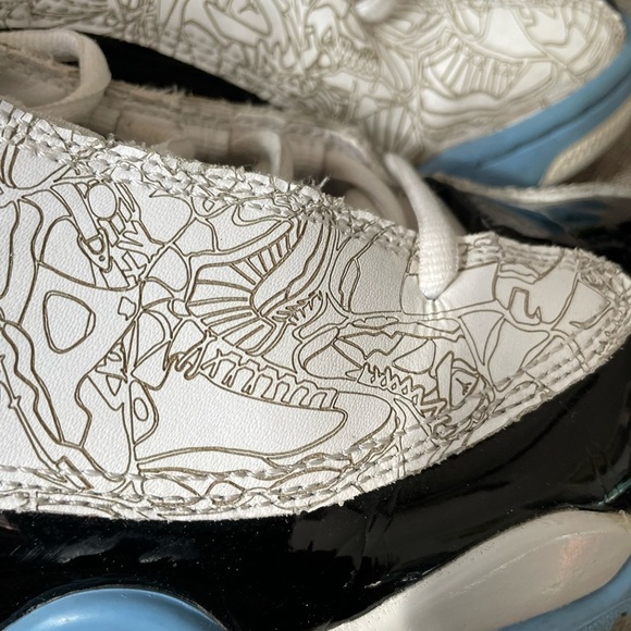 Jordan dub zero GS Legend blue gray graphics sneakers youth sz 6.5 DV1360-114 - Picture 14 of 14